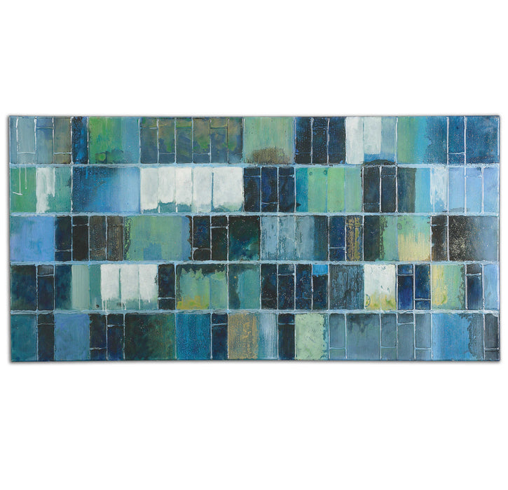 Glass Tiles Hand Painted Canvas