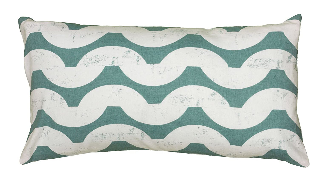 Teal & White Pillow