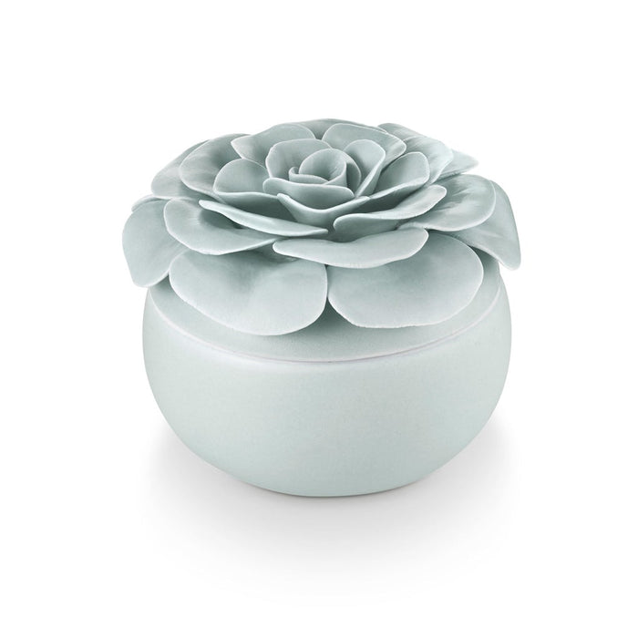 Fresh Sea Salt Ceramic Flower Candle
