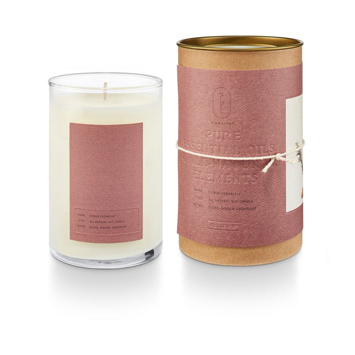 Citrus Cedar Natural Glass Candle