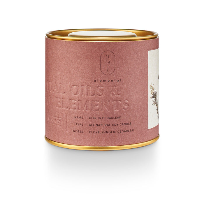 Citrus Cedarleaf Natural Tin Candle