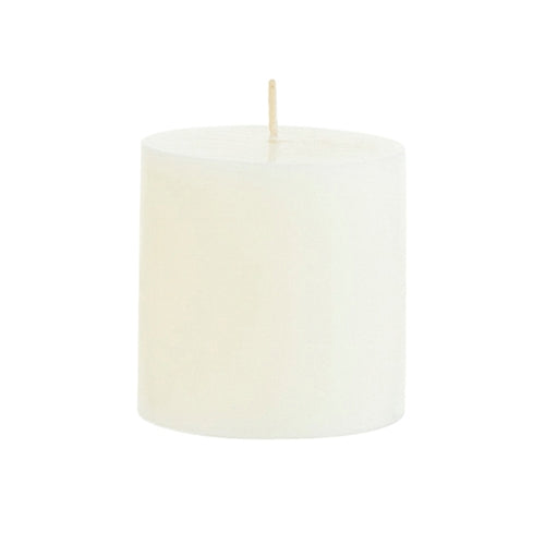 Round Unscented Pillar Candle In Shrink Wrap