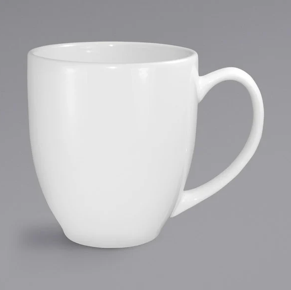 European White Stoneware Bistro Cup