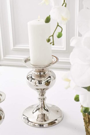Polished Metal Candleholder