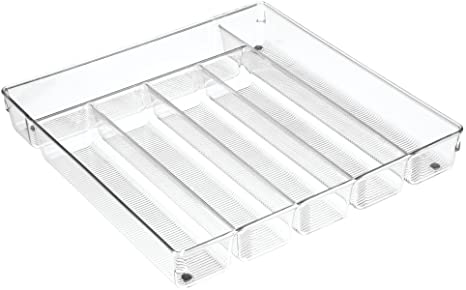 InterDesign Linus Cutlery Tray Max - Clear