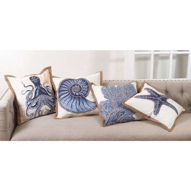 Nautical Print Pillow
