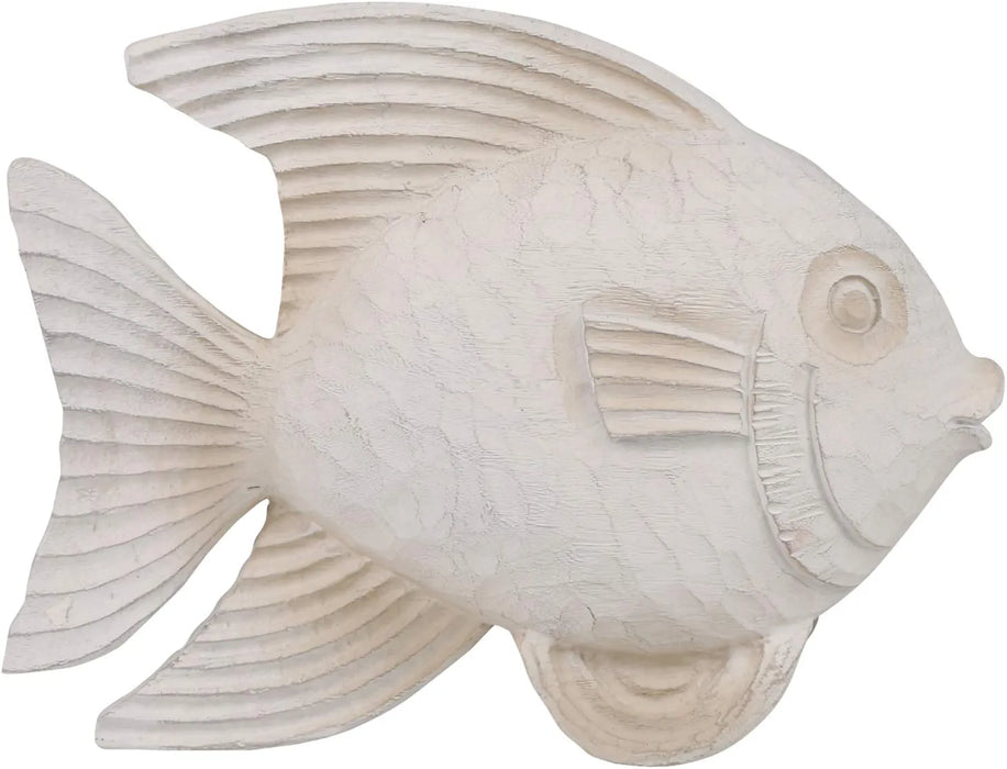 Resin Fish Whitewashed Figurine
