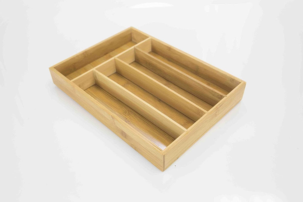 Home Basics Bamboo Cutlery Tray