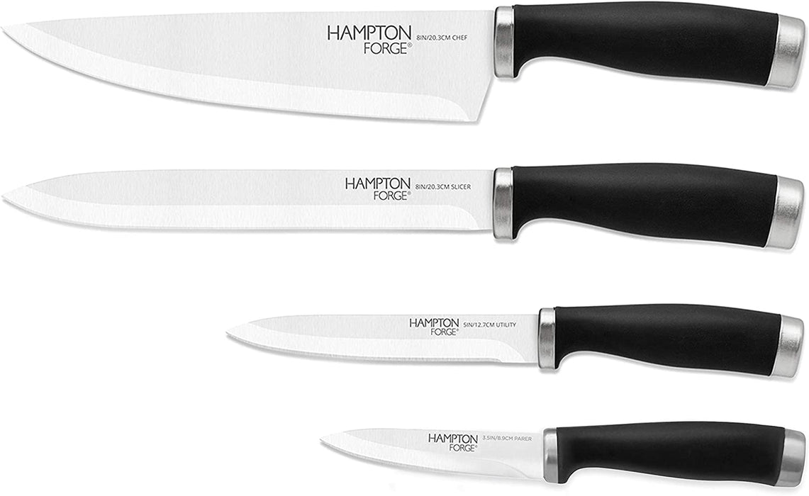 Epicure 4-Piece Soft-Grip Cutlery Set - Black