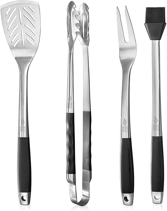 4-Piece Stainless Steel BBQ Tools Set