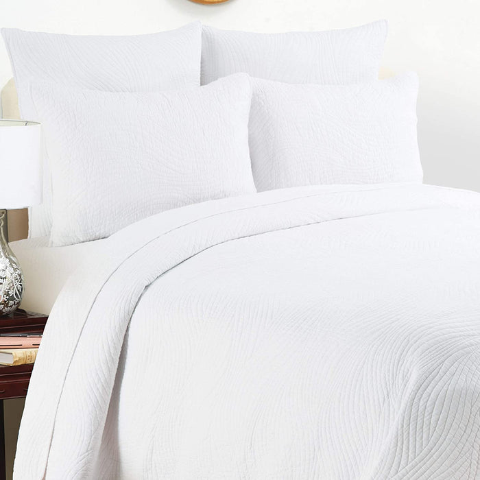 Tranquil Waves White Euro Sham