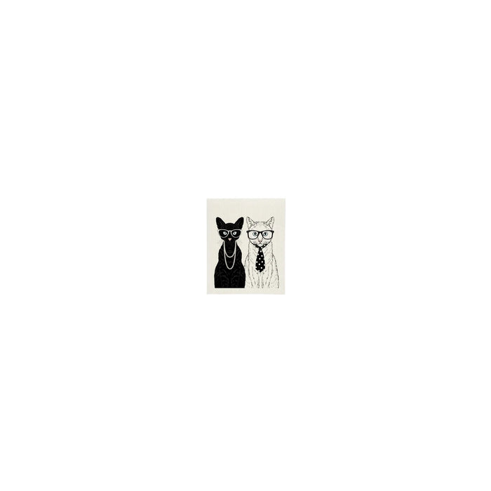 Cat Couple Sponge Cloth