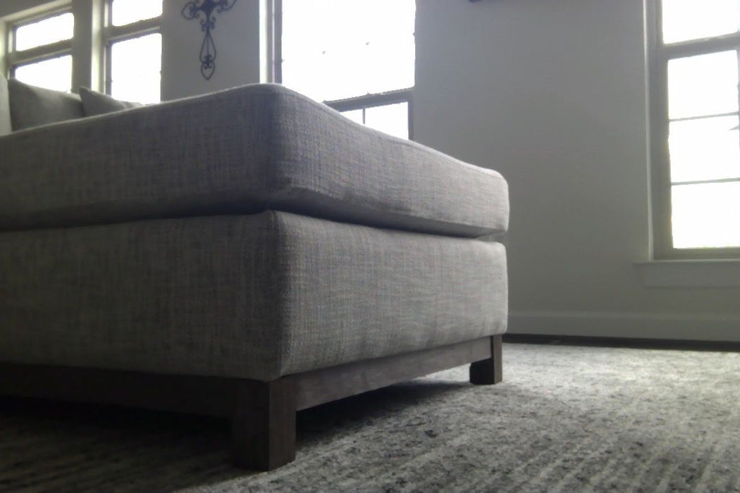 Clayton Ottoman - Tweed Alabaster