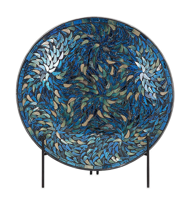 Peacock Mosaic Charger With Stand