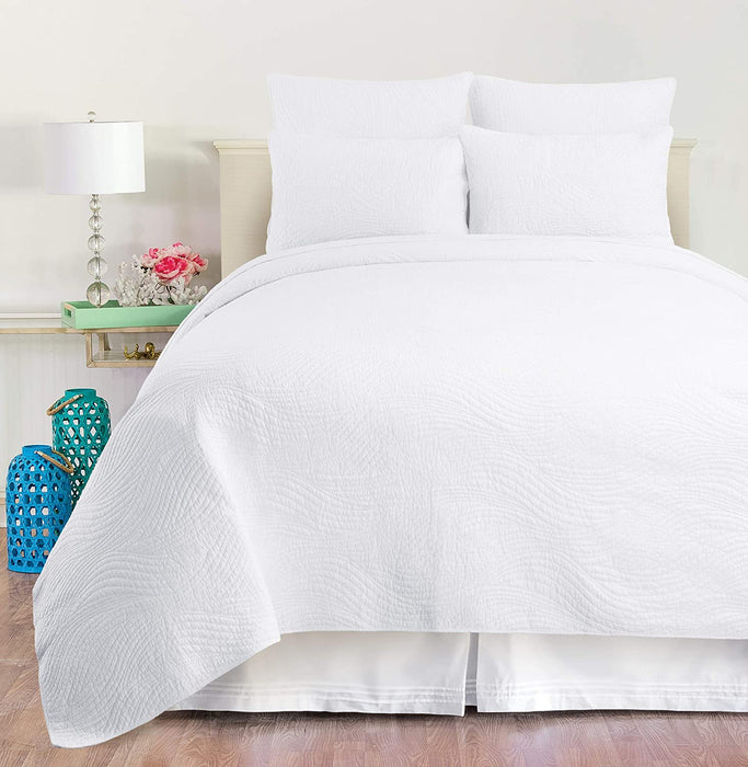 Tranquil Waves White Euro Sham