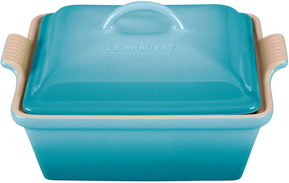 Covered Square Casserole Dish - Caribbean