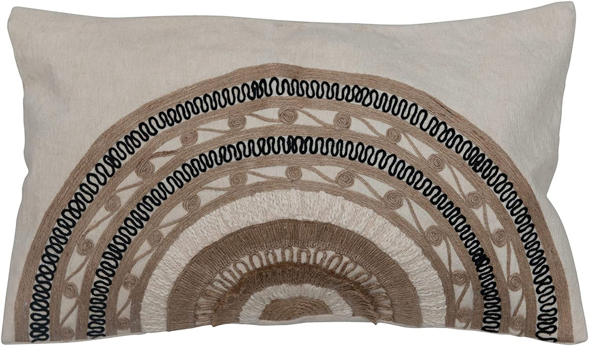 Cotton And Linen Embroidered Pillow