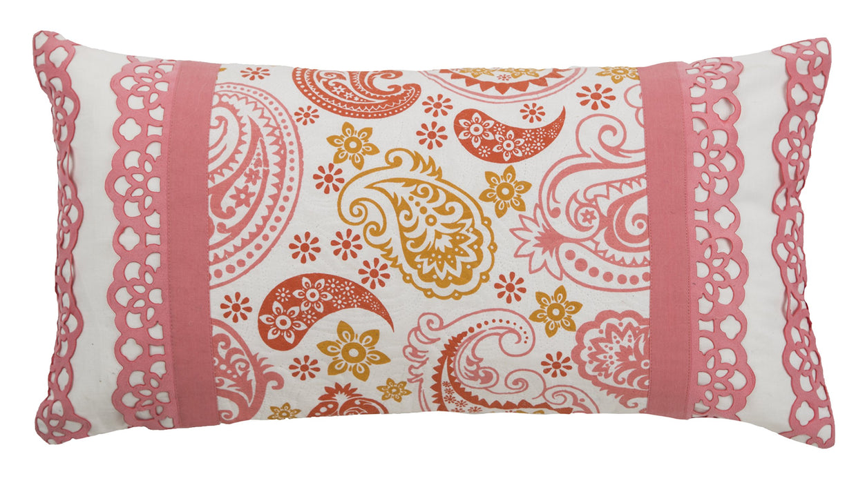 Cream & Orange Pillow