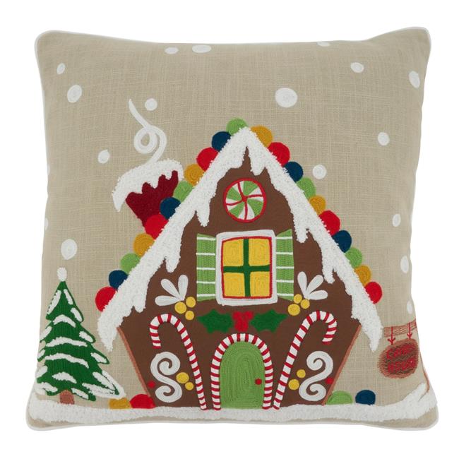 Gingerbread House Down Pillow