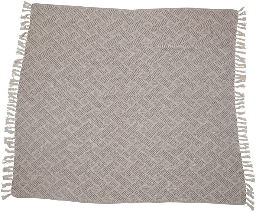 Taupe Recycled Cotton Throw