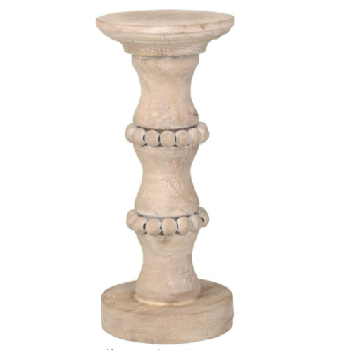 Wood Antique Candleholder