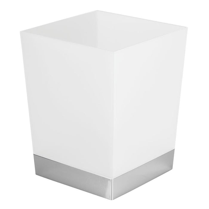 InterDesign Clarity Waste Can - Frost / Chrome