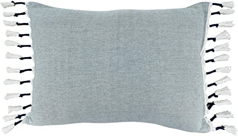 Chambray Tassel Down Pillow