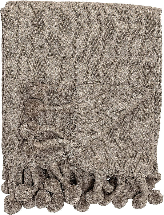 Cotton Throw With Tassels