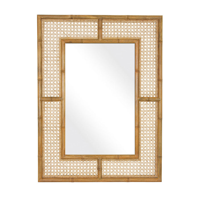 Palm Rectangular Cane Mirror
