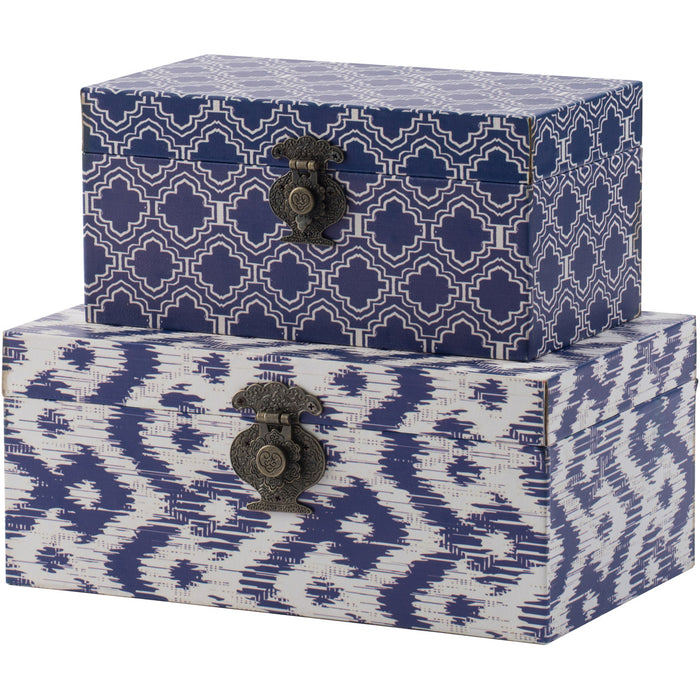 White & Blue Decorative Box