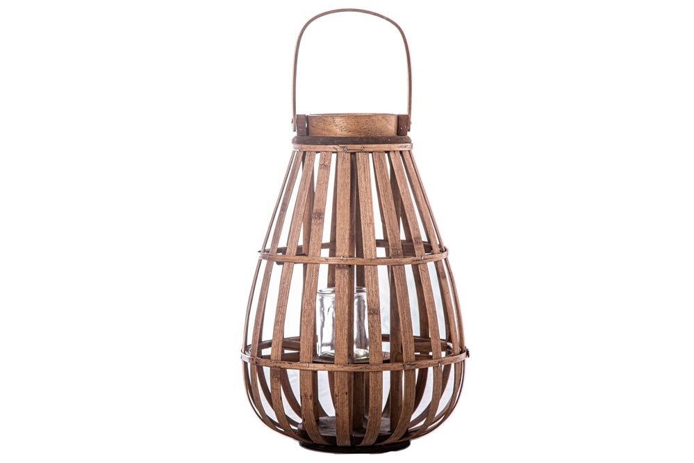 Bamboo Bellied Lantern - Brown