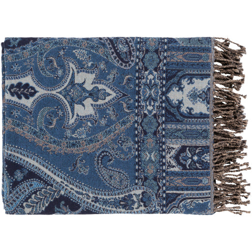 Boteh Dark Blue Throw