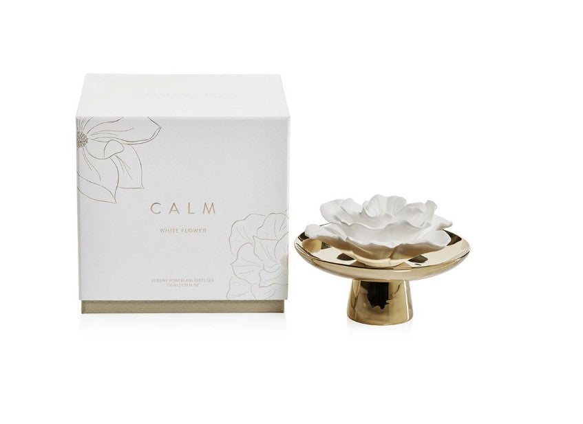 Calm Porcelain Diffuser - White Flower