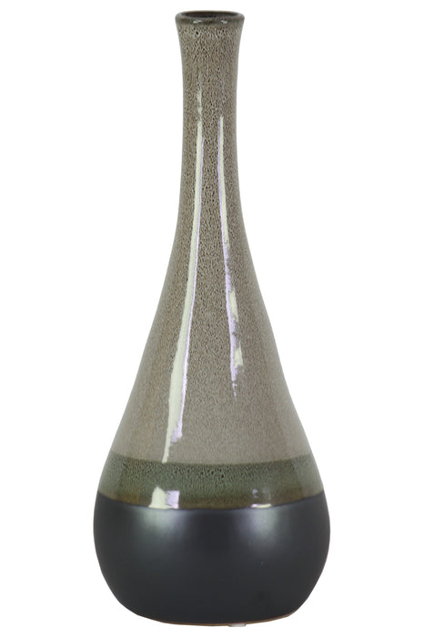 Ceramic Bellied Round Vase With Small Mouth