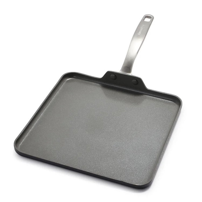 GreenPan Chatham Ceramic Square Grey Griddle