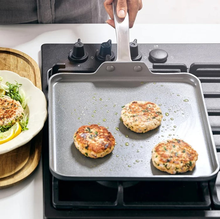 GreenPan Chatham Ceramic Square Grey Griddle