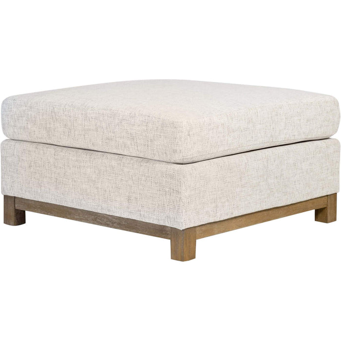 Clayton Ottoman - Tweed Alabaster