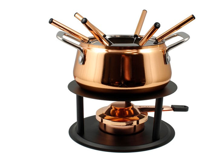 10-Piece Swissmar Peak Fondue Copper Set