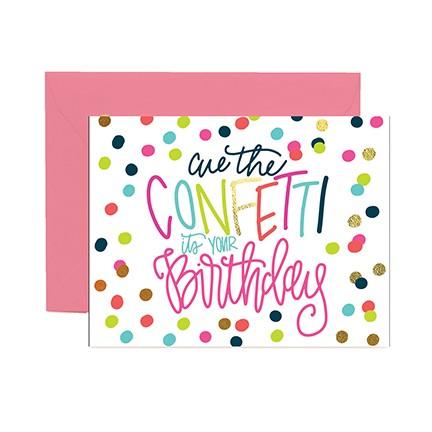Cue The Confetti Greeting Card