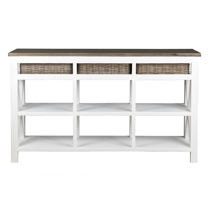 Simone 3-Basket Console