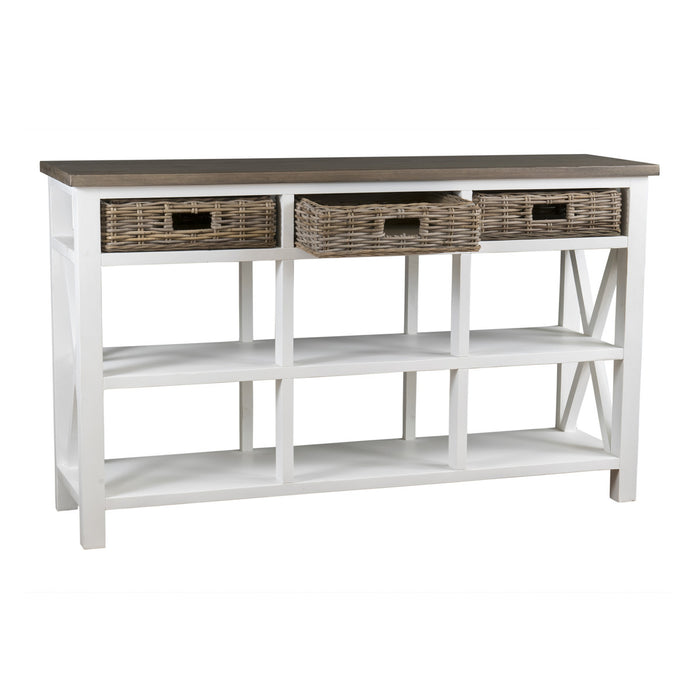 Simone 3-Basket Console