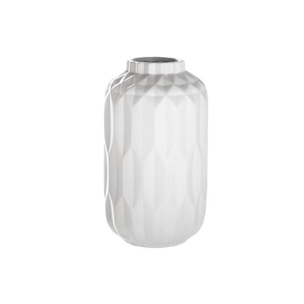 Ceramic Round Vase With Embossed Quartz Amethyst Pattern