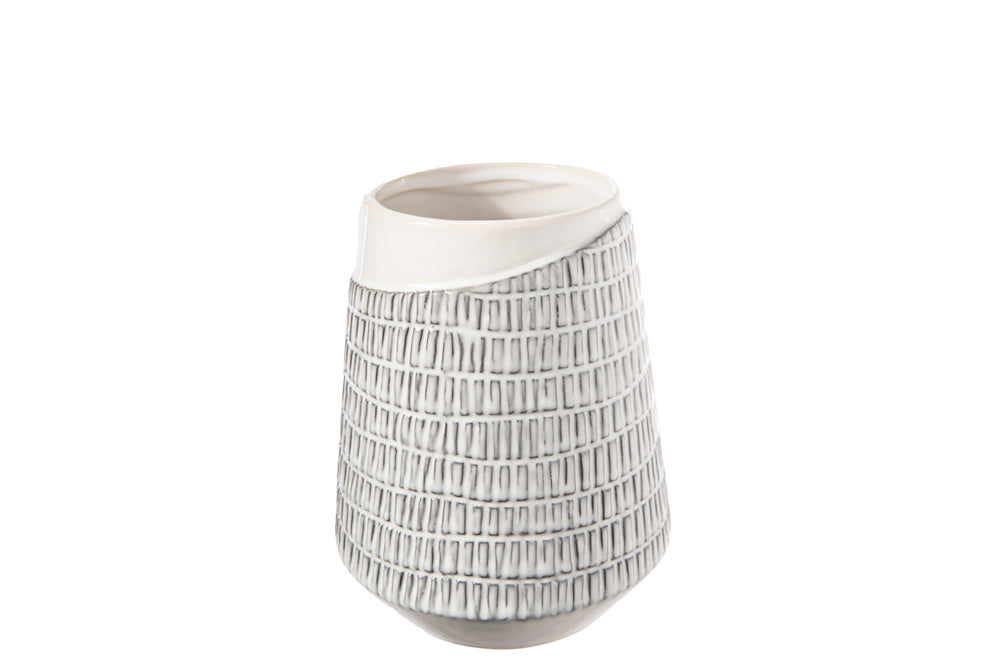 Embossed Vertical Vase