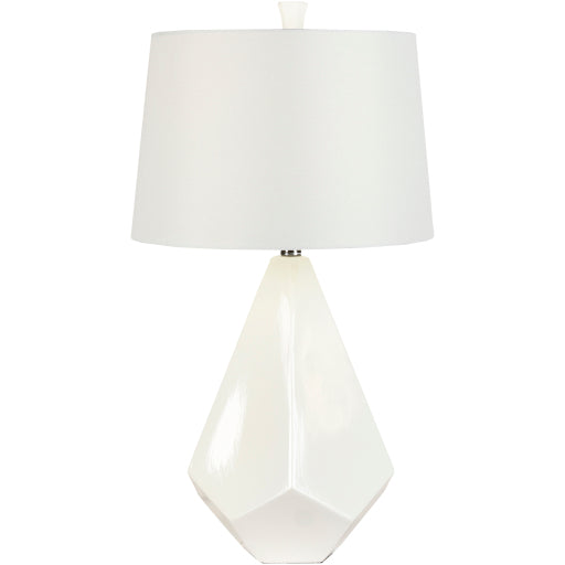 Enigma White Glazed 27" Lamp