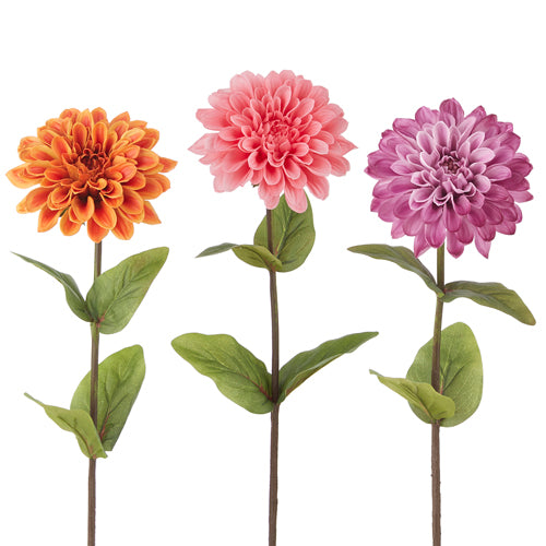 Real Touch Dahlia Stem - Assorted