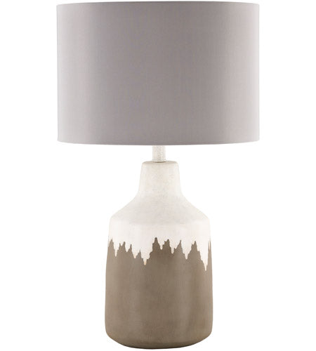 Foreman White Drum 15" Table Lamp