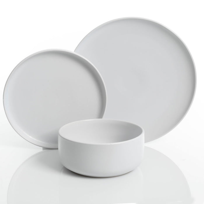 Stone Lava White 12 Piece Dinnerware Set