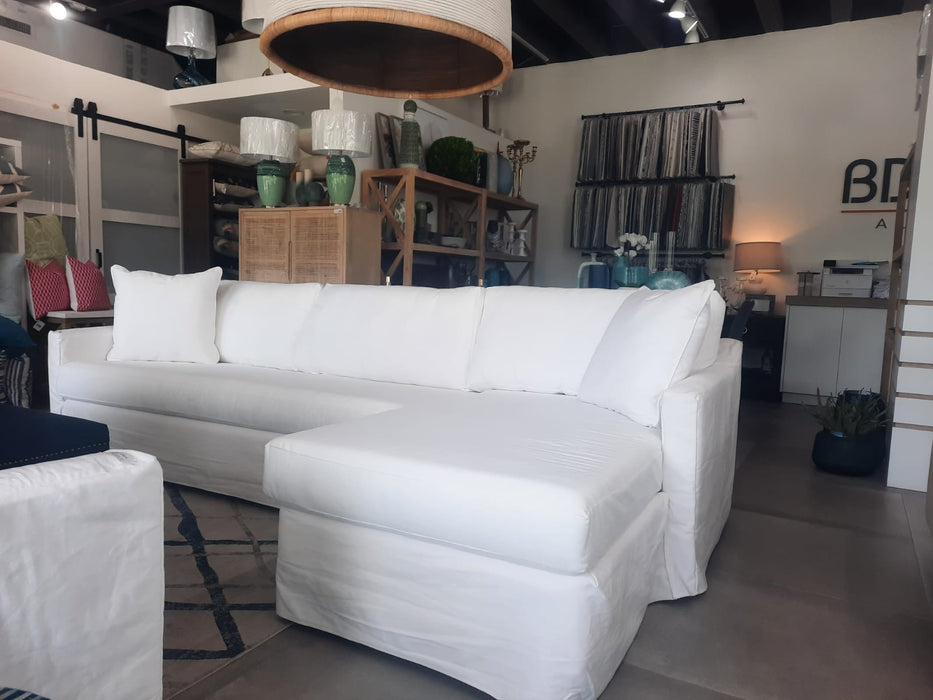 King Slipcovered Sectional