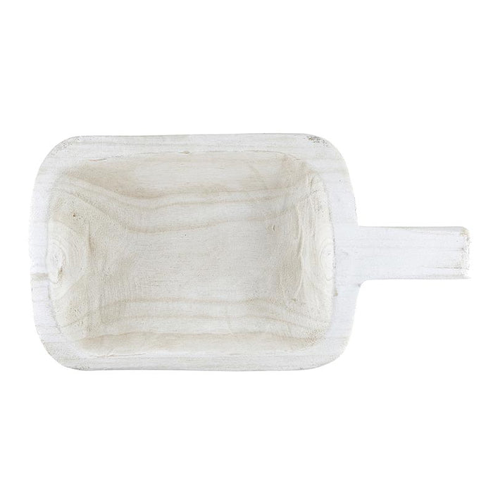 White Single Handle Bowl
