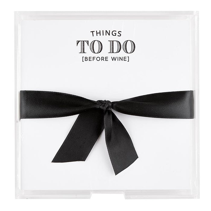 Before Wine Notepaper In Tray
